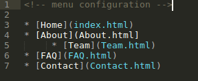 Menu Configuration