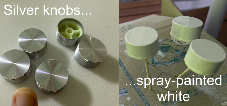 painting silver knobs white